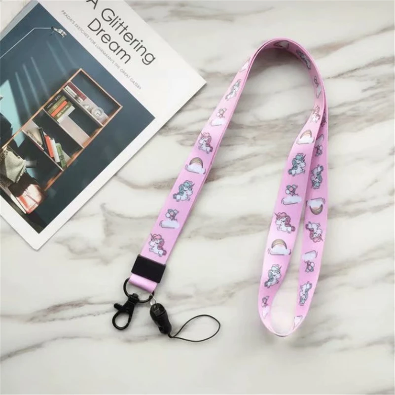 

Fashion Unicorn Neck Strap pop Cartoon Lanyards for keys ID Card Gym Mobile Phone Straps USB badge holder DIY Hang Rope