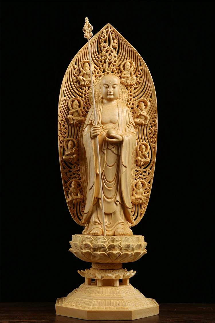 Деревянный Будда богиня Hinoki Bouddha фигурки Гуаньинь дух Статуэтка домашний декор на день рождение, буде estatua s для дома