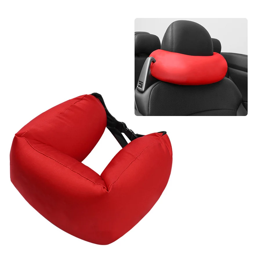 Дизайн u-образная Автомобильная подушка для шеи, дорожный подголовник, подушки для автомобильного офисного кресла, подушка для поддержки шеи - Цвет: Red