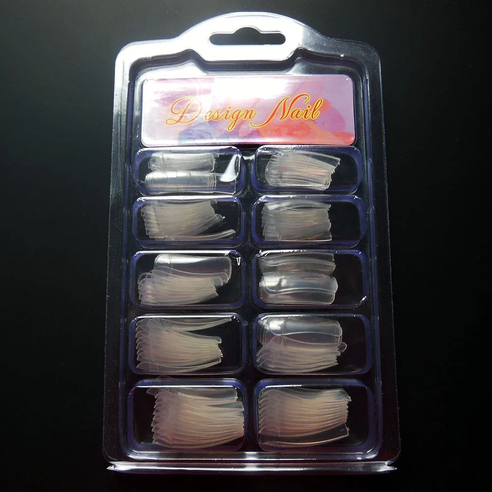 100 pcs half Nail Tips transparent Acrylic Artificial False Nails