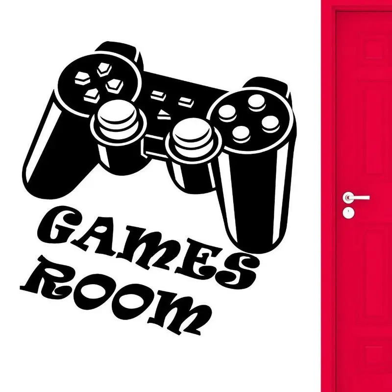 Game Room Handle Sticker Gamer Decal Gaming Posters Gamer Vinyl Wall Decals Parede Decor Mural Video Game Sticker