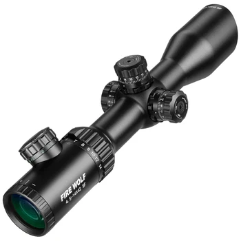 

FIRE WOLF Hunting Scope 4.5-14X42 Riflescopes Bevel Side Double Cross Red Green Focus Tactical Optical Scope Sight Sniper