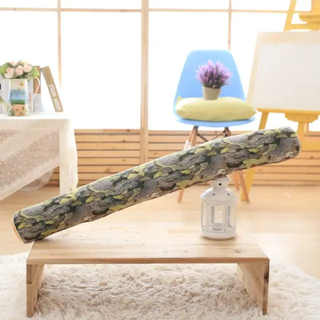 Nooer Creative Soft Tree Trunk Stuffed Plush Toy Tree Stump Doll Long Wood Log Bed Sleep Nap Pillow Cushion For Children Kids