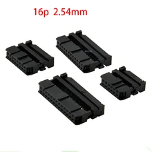 100 шт. 2,54 мм гнездо idc Женский FC 16 P 16pin 2*8 прямоугольный разъем адаптер ленточный кабель 1,27 мм