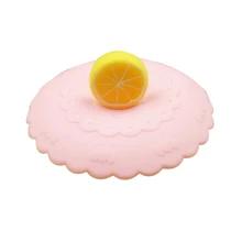 B силиконовая крышка для чашек с зажимом креативная розовая Кепка лимонный многоразовый силикон крышка чашки защита от утечки термостойкие безопасные крышки чашек