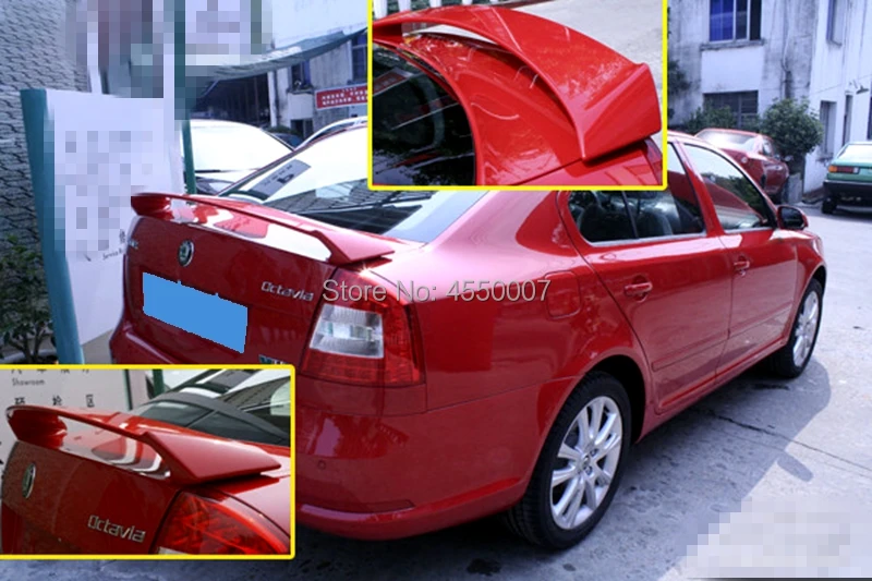 Для Octavia спойлер высокого качества ABS Материал заднее крыло заднего спойлера для Skoda Octavia спойлер 2006