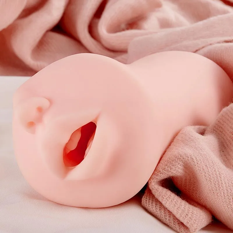  Masturbador masculino de Garganta Profunda USB recargable boca vibratoria masturbador Copa AV Star 