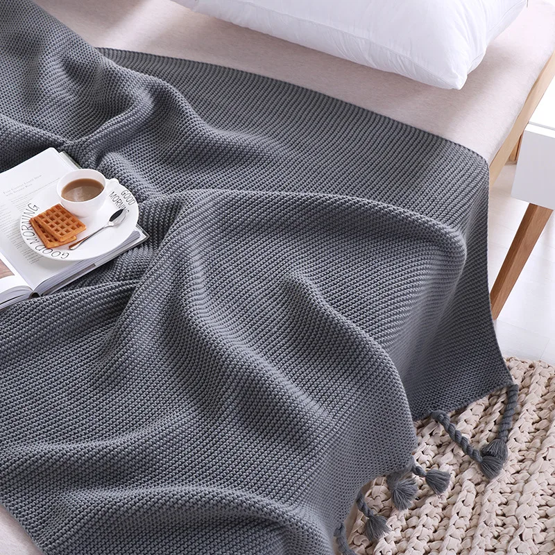 

Nordic Style Home Decoration Casual Knitted Blankets for Beds koc narzuta Throw Sofa Bed Cover Plaids Bedpread Gifts for Women