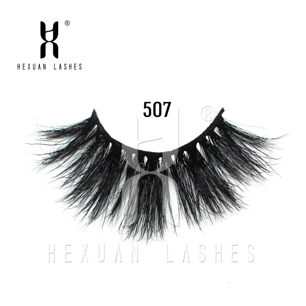 

HEXUAN 25mm 3D 100% mink Eyelashes Mink lashes Long Lasting 5D Mink Lashes Natural Dramatic Volume Eyelashes Extension