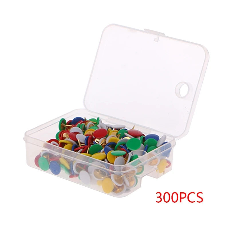 300 шт. Thumbtack круглые нажимные шпильки доска для заметок карта Thumb Tacks Ассорти офисные канцелярские товары для дома