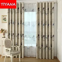 Custom Made American Rustic Birds Curtains For Living Room Bedroom Window Treatment Modern Blackout Tulle Curtains Fabric wp3533