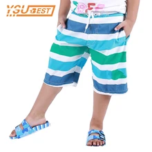 Коллекция года, летние пляжные шорты размера плюс для мальчиков детская одежда для серфинга, одежда для купания Модные полосатые шорты для серфинга для мальчиков быстросохнущие Серебристые шорты