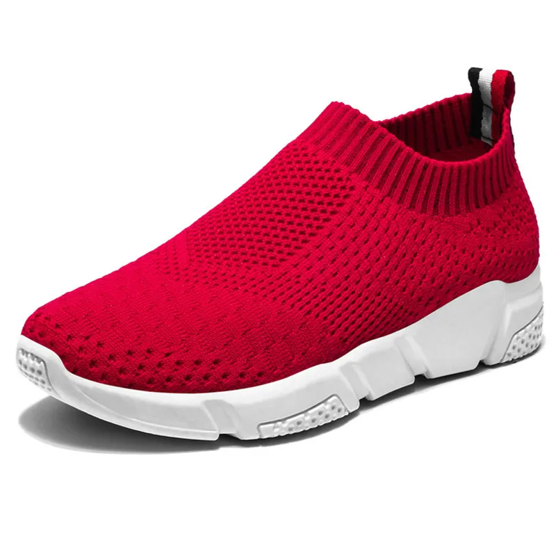 

Red Woman Sneakers Socks 2018 New Mesh Sports Shoes for Women Summer Sock Running Shoes Girls Walking Jogging Footwear