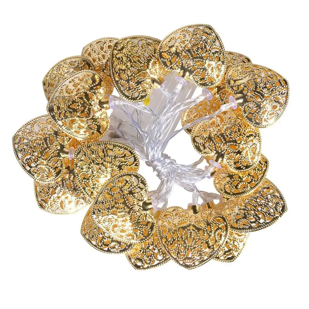 SOLLED LED Золотой в форме сердца 20 светодиодов лампочки полые 2 5 м