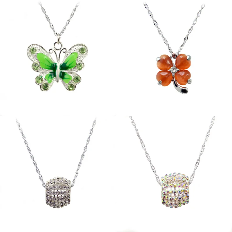 CINDY XIANG 4 Estilos Escolha Borboleta Flor Bola Colares & Pingentes para Mulheres Cadeia De Cobre Moda Jóias Bijuteria Presente