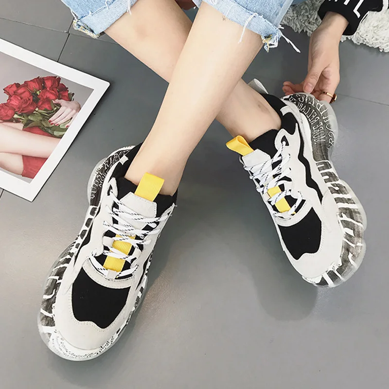 

Fall Winter Platform Women Sneakers Women Height Increasing 5 cm Chunky Shoes Woman Casual Shoes Ladies Wedge Shoes DAD Shoes