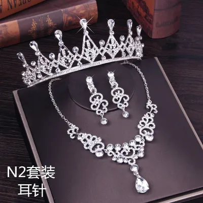 Moda Crystal Clear Jóias Nupcial Do Casamento Define Mulheres Pageant Prom Casamento Jóias Acessórios de Noiva Tiara de Jóias Brincos (2)