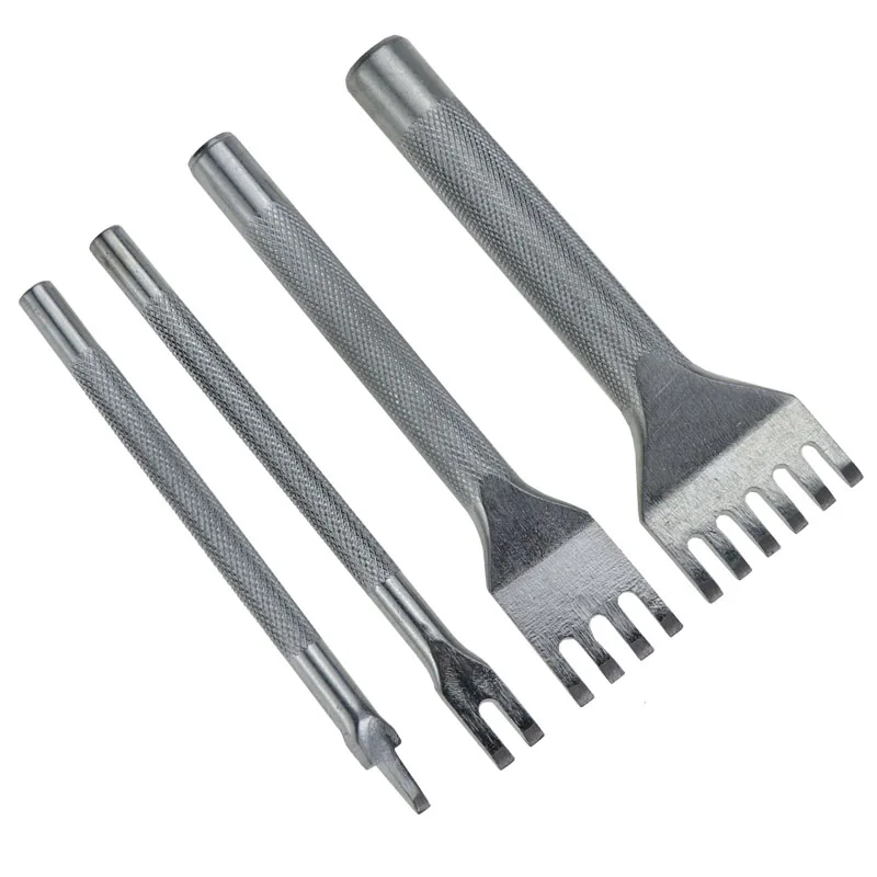 4 piece / batch DIY leather craft tool 3 mm leather punch needle tool 1 + 2 + 4 + 6 belt punch tool