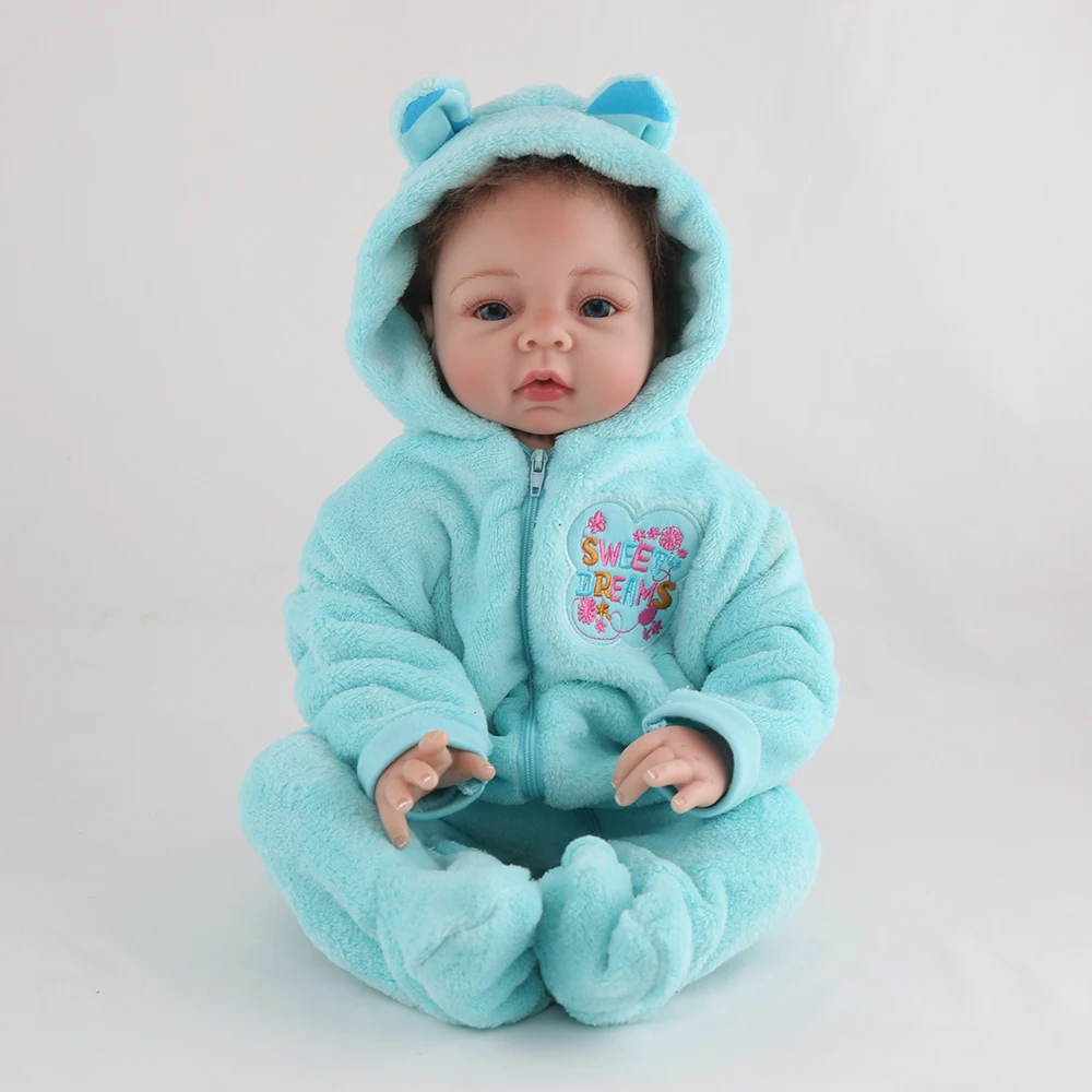 NPK Кукла Reborn Baby DOLL Реалистичная новорожденная девочка 22 дюйма очень мягкая силиконовая Реалистичная настоящая Младенческая красивая детская игрушка