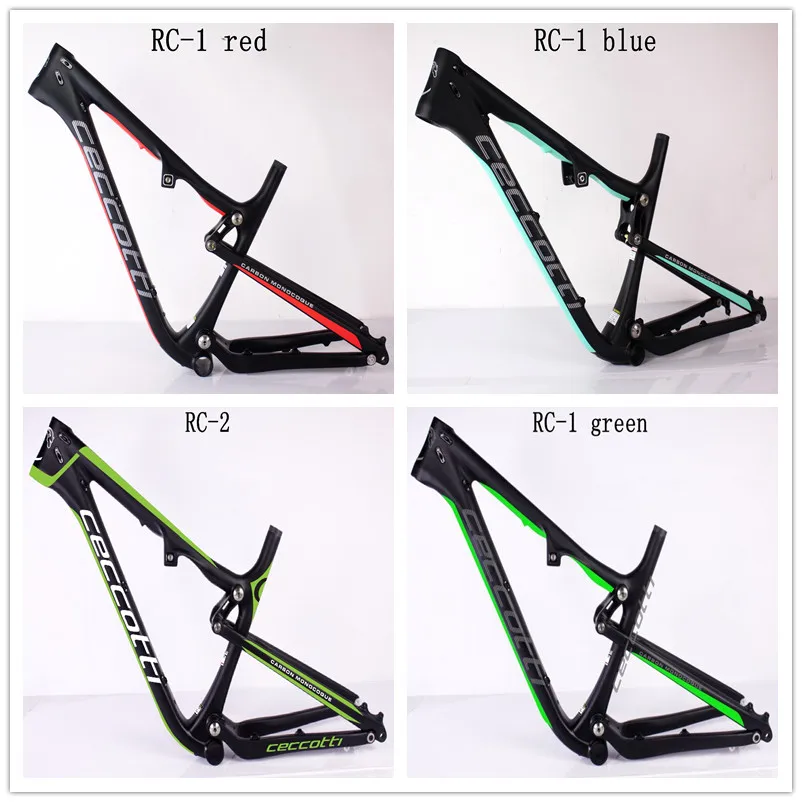 

ceccotti Free Shipping 27.5er Full Suspension Frame MTB Bicycle Carbon Frames 650B 142*12 Thru Axle disc brake Mountain frame