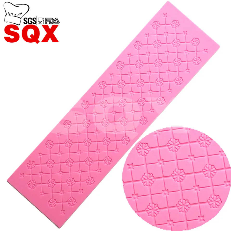 

Grid shape Fondant Silicone Lace Mold 3D Cake Baking Tools Cake Decorating Tools Happy Birthday Decoration LS97