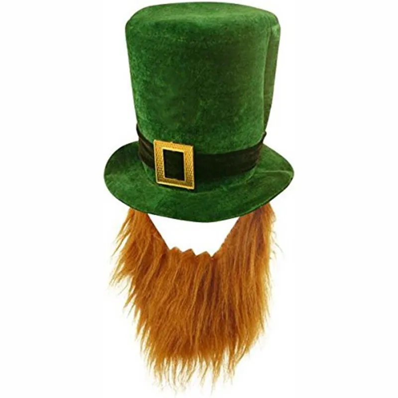 Вечерние шляпы на день ирландского Святого Патрика; нарядное платье; Шут; Топ; шляпа; костюм борода; карнавальный костюм; фестиваль; Рождество
