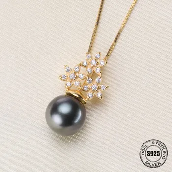 

DIY Jewellery making S925 sterling silver pendant fittings of designed for the oyster pearl beads jewelry findings accessories
