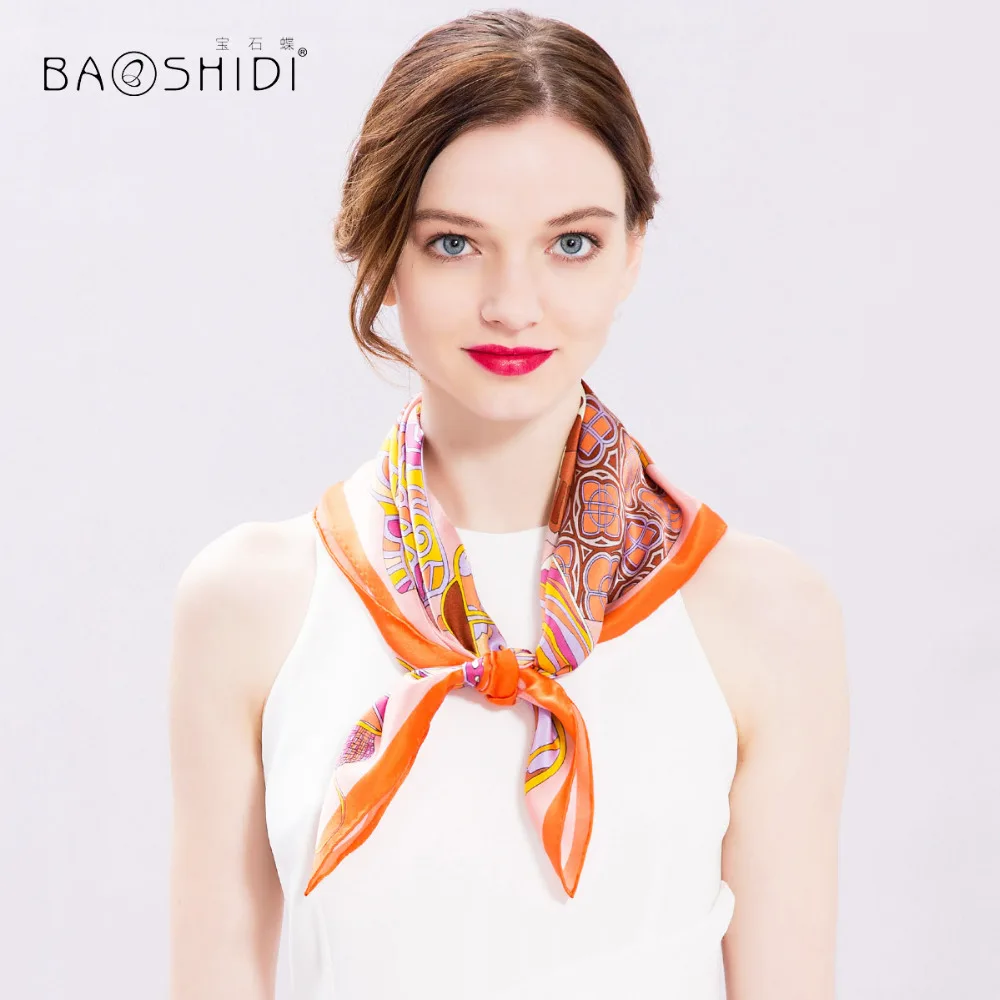 Women's Silk Scarf: Mini Square Fashion Neck Scarves, Luxury Brand Handkerchief – Perfect Spring/Summer Accessory for Ladies image 4