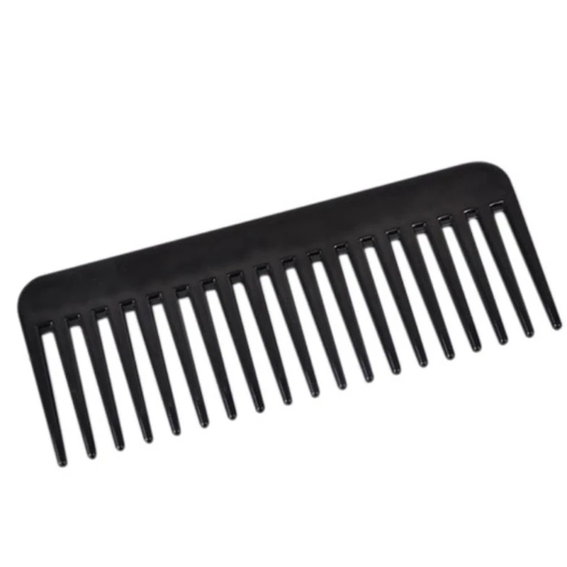 

19 Teeth Wide Tooth Comb Black ABS Plastic Heat-resistant Large Wide Tooth Comb For Hair Styling Tool