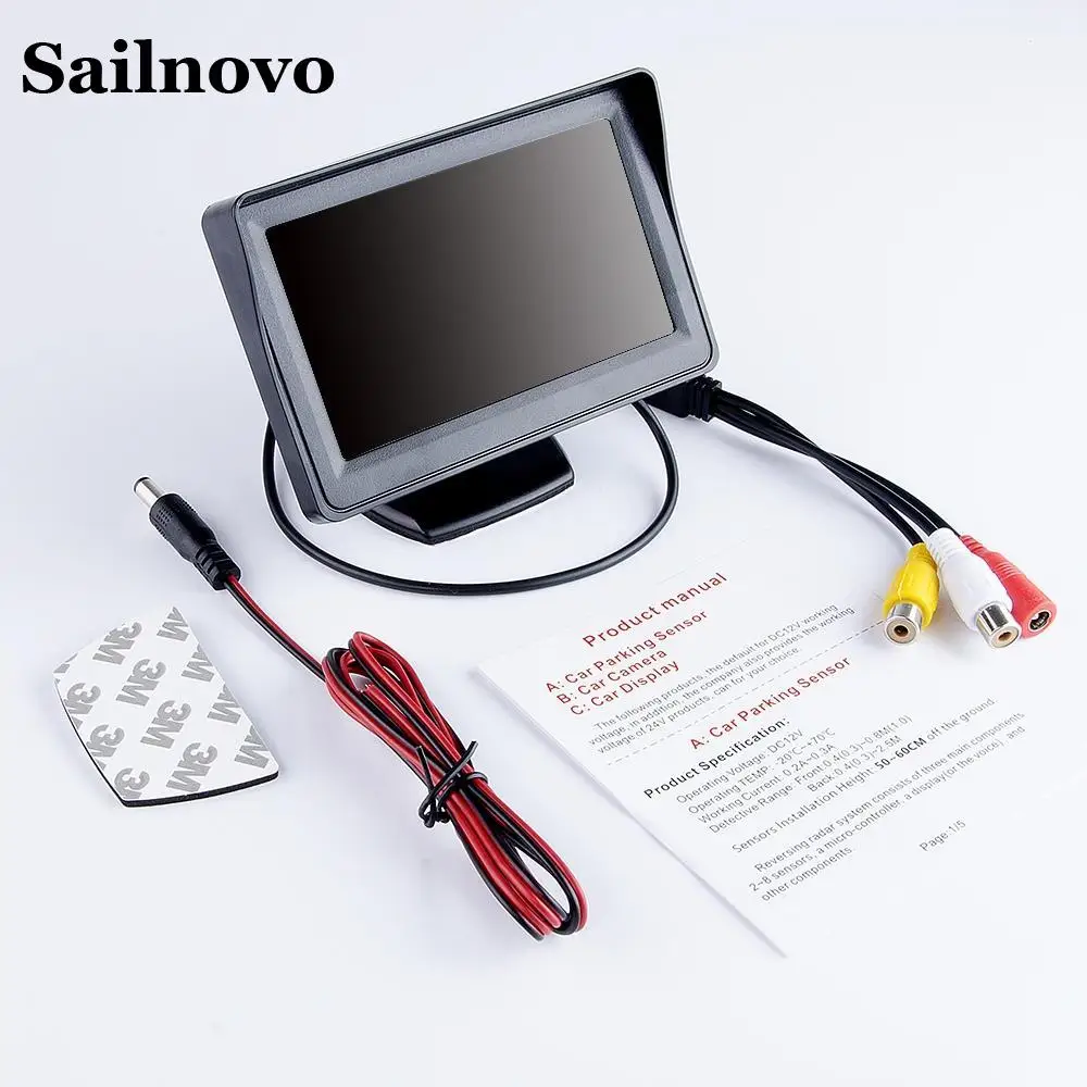 

4.3" Screen Car Monitor for Rear View Reverse Camera Car Screen TFT LCD Display HD Digital Color 4.3 Inch Auto Headrest Monitor