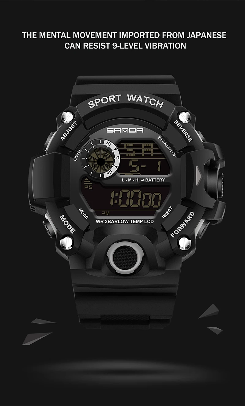 Для мужчин спортивные часы S-SHOCK военные часы Мода Наручные часы погружения Для мужчин спортивный светодиодный цифровые часы Водонепроницаемый Relogio Masculino
