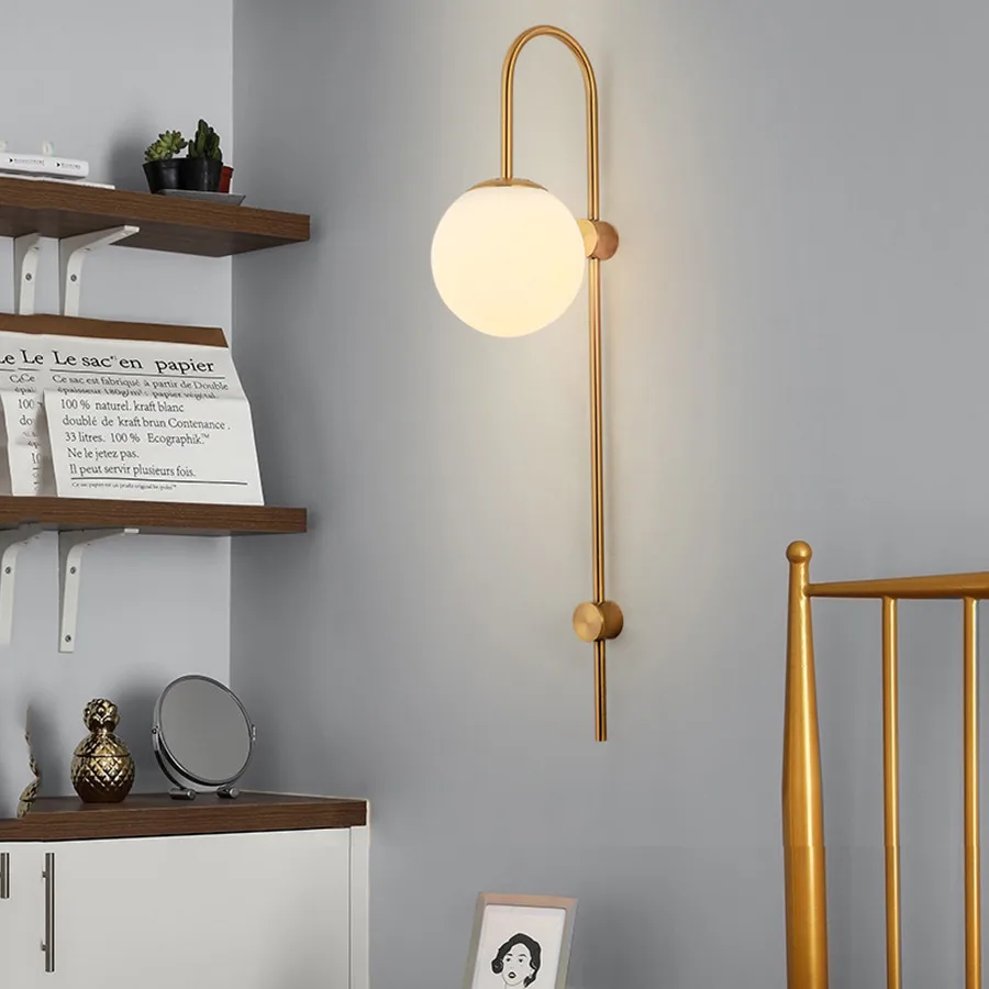 

BEIAIDI Nordic Luxury Art Decor LED Wall Light Bedroom Bedside Wall Lamp Bathroom Mirror Front Lamp Hotel Corridor Aisle Sconces