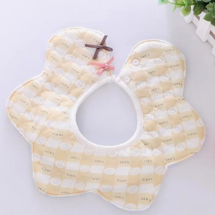 Baby Bibs Cotton Waterproof 360 degree Baby Girls Bibs Flower Saliva Towel Children's Bib Rice Bowl 0-12M - Цвет: 08