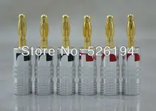Free shipping 100pcs Nakamichi Banana Plug Gold Plated Speaker Connector Red and Black Color HOT sale
