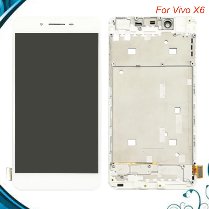 

5.2 inch White For VIVO X6 LCD Display + Touch screen Digitizer Assembly Replacement With Frame IN Stock