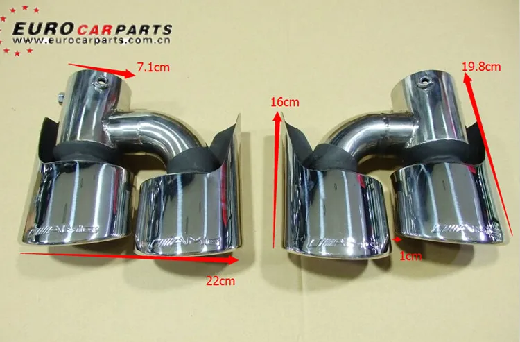 Hot Sale Ml63 Exhaust Tips Fit For Mb M Class Ml W164 To Ml63 A Style W164 Muffler Tips With A Logo Exhaust Headers Aliexpress