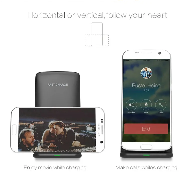 10 Вт Qi беспроводной телефон быстрое зарядное устройство для iPhone X samsung huawei Xiaomi Quick Charge 3,0 QC 4,0 беспроводное мобильное зарядное устройство кронштейн