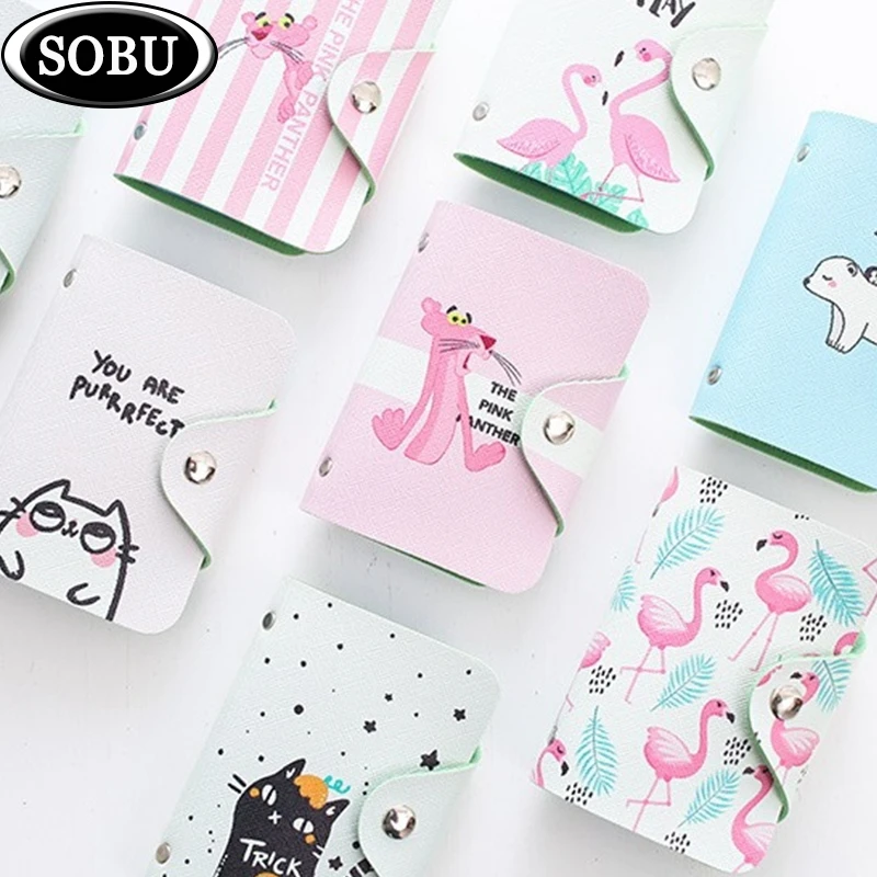 Fashion PU Leather 20 Bits Card Case ID Card Holder Credit Passport Bag Wallet