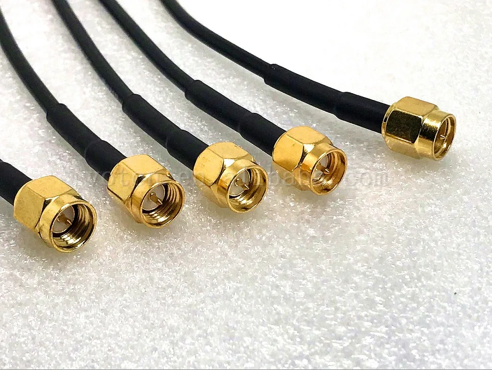 Fakra C to sma male crimp connector for RG174 cable length 14cm (4)