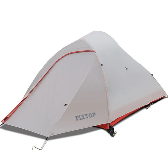 Best Price FLYTOP Ultralight Camping Tents 1 - 2 Person Aluminium Pole 20D Silicon Waterproof Outdoor Hunting Fishing Tourist Hiking Tents