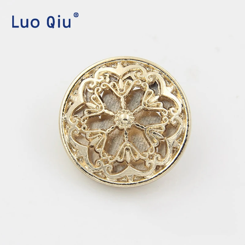 

30pcs Buttons metal flower design for sweater coat shirt jacket handmade Gift Box Craft DIY Sewing accessories 18/20/22/25mm