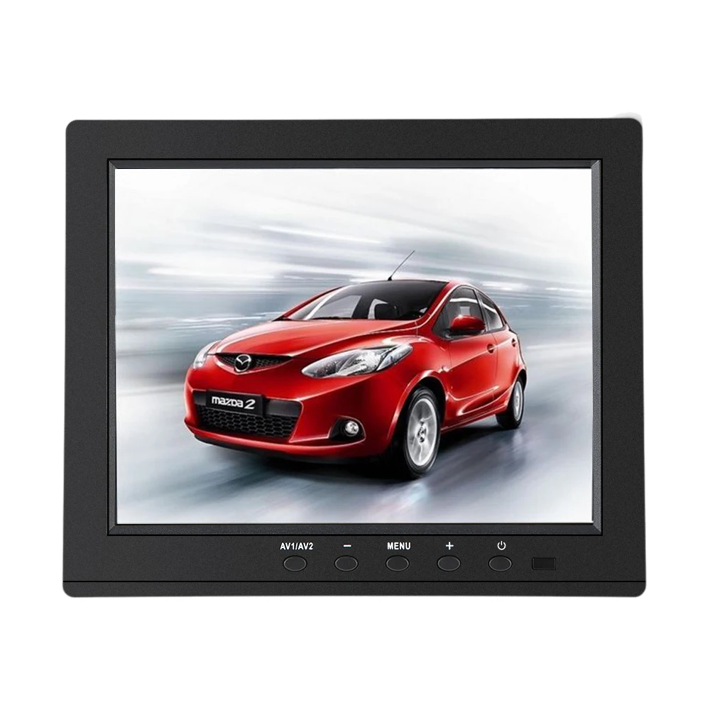 

KKMOON 8'' 1024 * 768 Car Monitors Screen 4:3 AV BNC VGA HD Ypbpr Video Audio Input Parking Assist for Auto Security VCD DVD