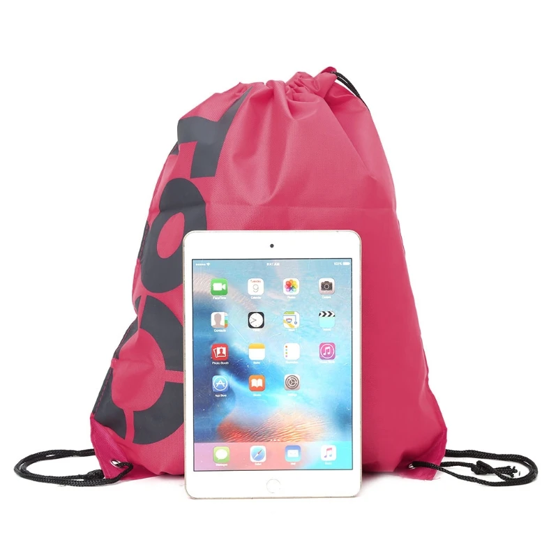 NoEnName_Null Backpack Shopping Drawstring Bags Waterproof Travel Beach Gym Shoes Sports Oxford Cloth Pack
