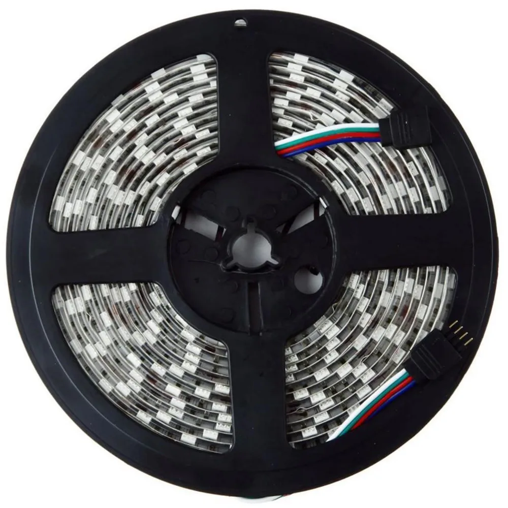 5 м 5050 RGB SMD Светодиодная водонепроницаемая гибкая полоса 300 светодиодов + 44 ключа