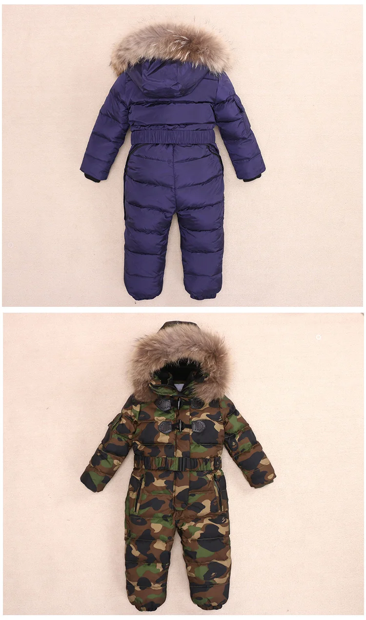Детская одежда; Камуфляжный зимний комбинезон; осенне-зимняя одежда для маленьких девочек и мальчиков; комбинезон с капюшоном для России-30; пуховая куртка для девочек