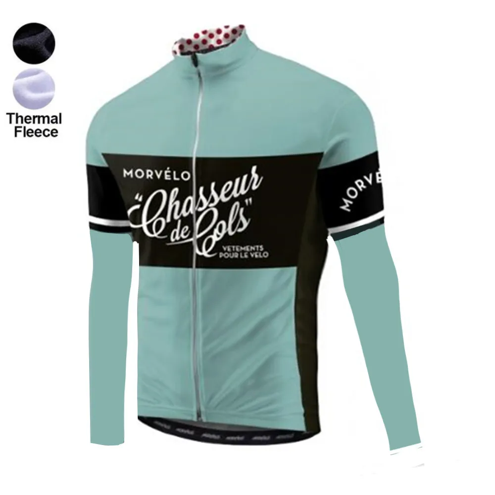 6 Morvelo Зимняя Теплая Флисовая велосипедная майка с длинным рукавом Ropa ciclismo hombre велосипедная Одежда для велосипеда Майо Ciclismo Топы - Цвет: 6