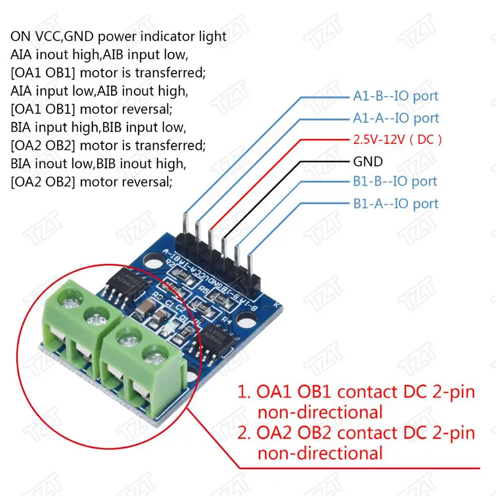 1pcs L9110S DC Stepper Motor-Driver Board H-bridge Stepper Motor Dual DC motor module for Driver Controller Board  L9110S module