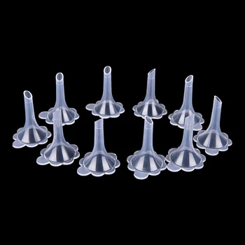 

10PCS/Set Plastic Mini Small Funnels For Perfume Liquid Essential Oil Splitter Filling Empty Bottle Packing Tool For Travel