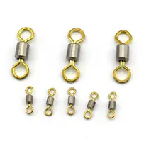 100 шт./упак. рыболовный баррель подшипник роликовый поворотный двойной цвет Вертлюги твердое кольцо крюк линия соединитель снасти высокого качества