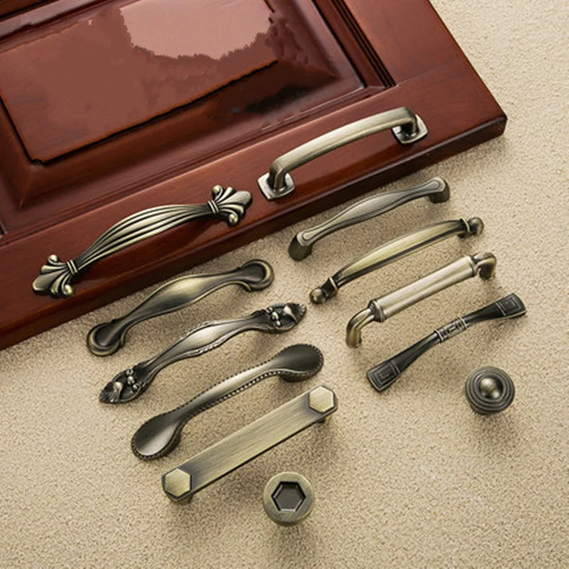 3 шт Европейская винтажная бронзовая Мебельная ручка ручки ящика для обуви Шкаф Дверь Шкаф мебельная фурнитура